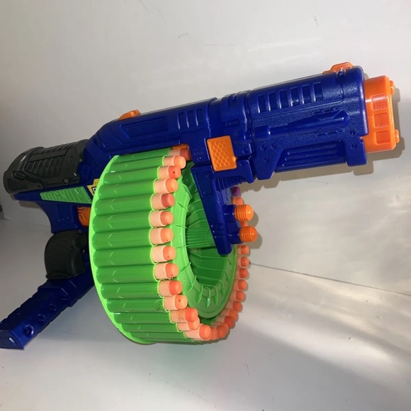 Dart Zone Covert Ops Magnum Superdrum Gun Rapid Fire with Darts Working Tested - Picture 8 of 16